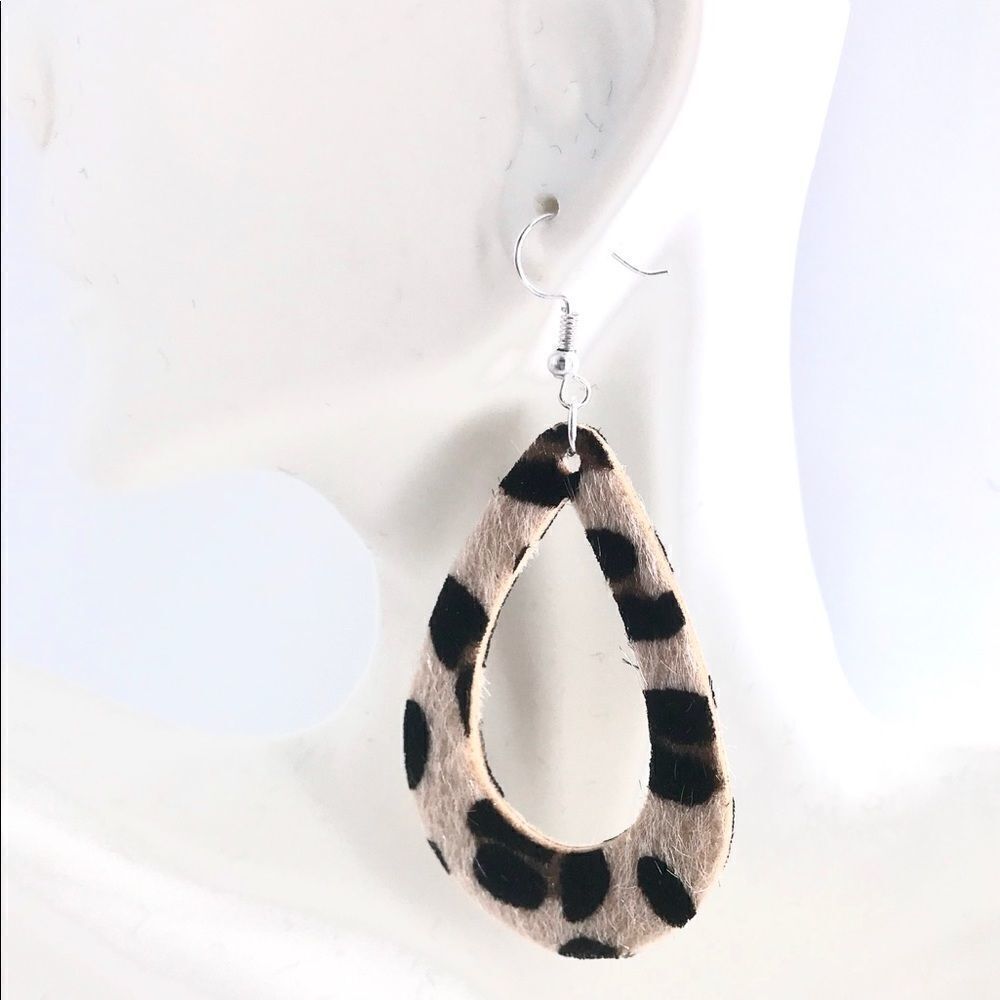 Cheetah print earrings